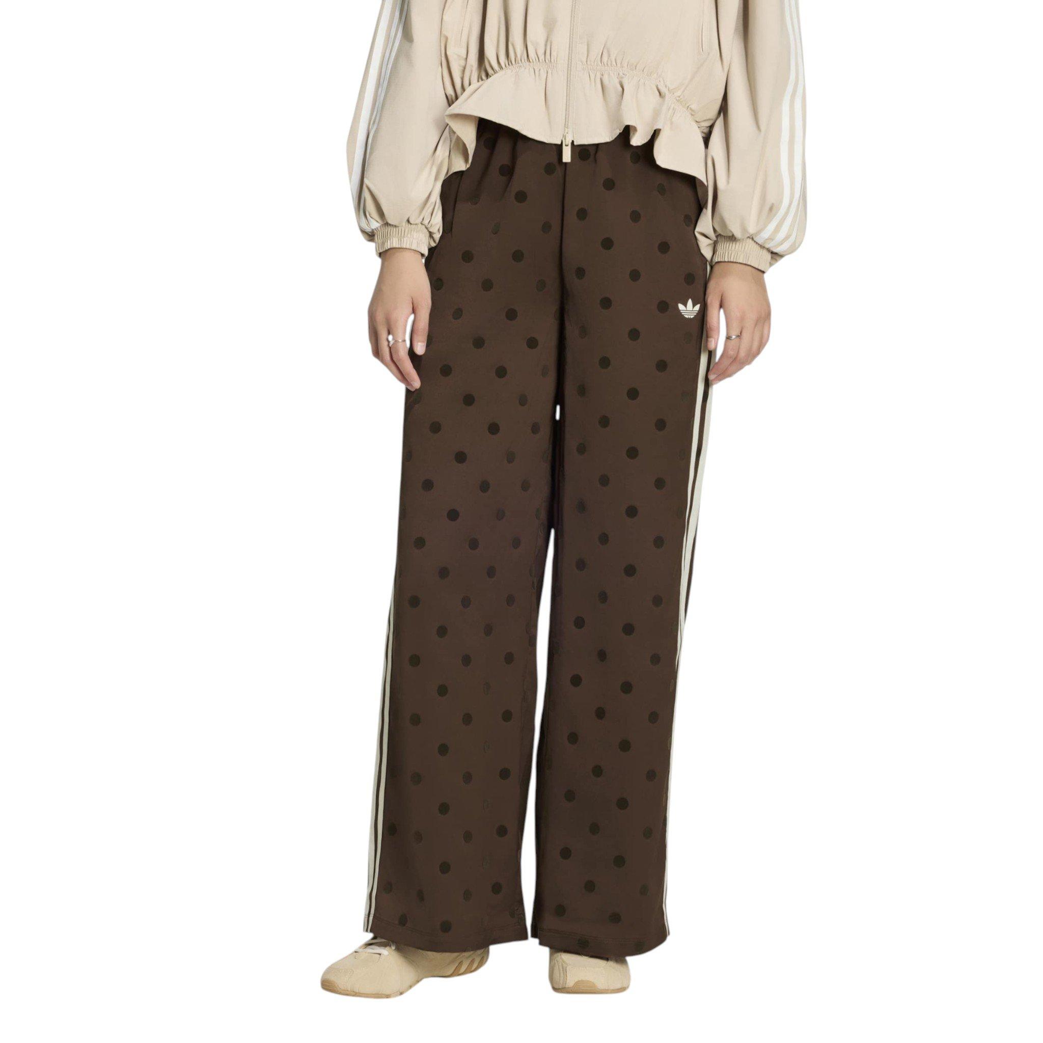 adidas Women's Polka Dot Wide Leg Pants - Auburn - BROWN